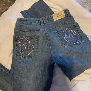 Y2k Rhinestone Lowrise Mom Jeans